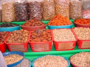 Dried Fruits and Nuts in the Bazaar