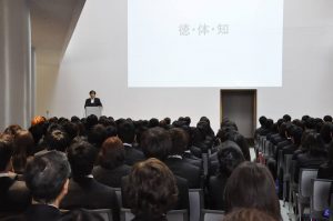 学部長によるお話の様子