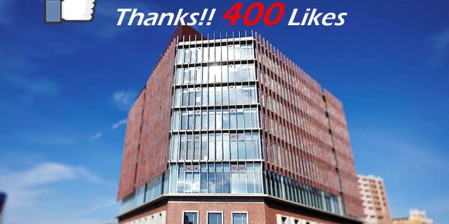 CUBE Facebook ページが400いいね！を達成