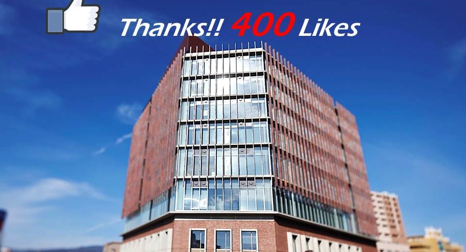 CUBE Facebook ページが400いいね！を達成